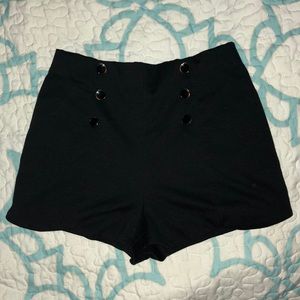 Black High Waisted Shorts